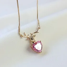 گردنبند نگین‌دار طرح گوزن برند ژوپینگ