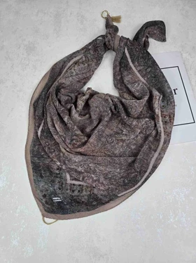 روسری نخی کلیشه طرح شالیزار کد 304