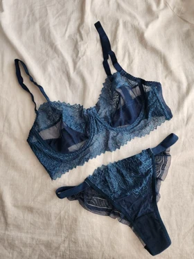 ست سوتین و شورت تمام تور فنردار برند HR کد: 8787