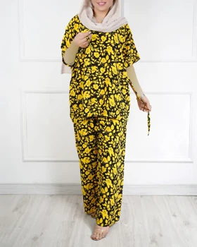 بلوز شلوار نخی مریم گلی 2050