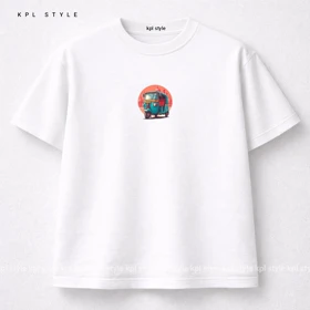 تیشرت باکسی 100٪ پنبه با چاپ مینیمال | کد 1309