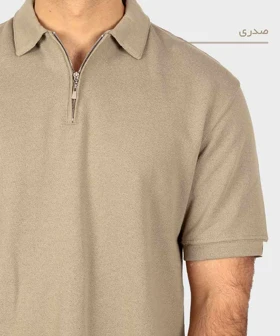 تیشرت نیم زیپ مردانه لش 3431