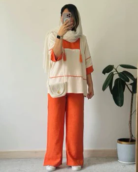 ست تونیک شلوار منگوله