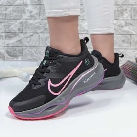 کتانی زنانه اسپرت مدل nike zoom نایک زوم رنگ مشکی صورتی