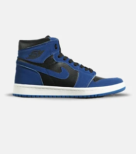 کفش کتانی مردانه و زنانه ساق‌دار مشکی آبی NIKE jordan 1