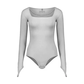 بادی آستین بلند زنانه پپا مدل Always classy رنگ سفید