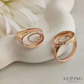 انگشتر زنانه مدل دایره نگین‌دار ژوپینگ با طراحی مینیمال