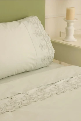 سرویس روتختی دو نفره Karaca Home مدل Avellina پنبه - سبز