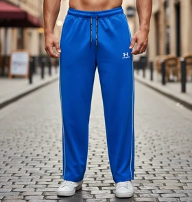 شلوار جاگر بگ آبی شالی مستر کوالیتی استوپر دار پارچه گلکسی پنبه کیفیت پرمیوم قد 110 سانت