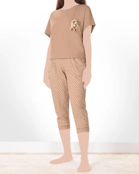 تیشرت و شلوار برمودا دوستی زنانه