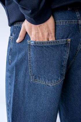 شلوار جین نیم بگ مردانه