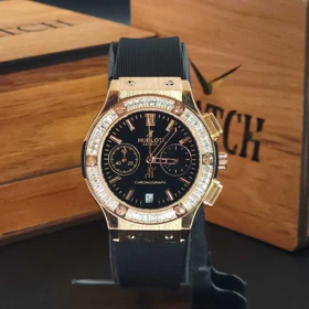 ساعت مچی زنانه هابلوت HUBLOT A919G با 3 موتور فعال کرنوگراف کد 1
