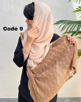 شال پلیسه طرح دار بهاره4077