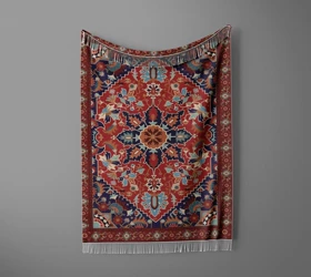 شال مبل ریش دار sofa shawl 272