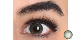 لنز طبی رنگی سالانه مارشال Pretty Eyes 3T (Green 3T (سبز عسلی دورمشکی))