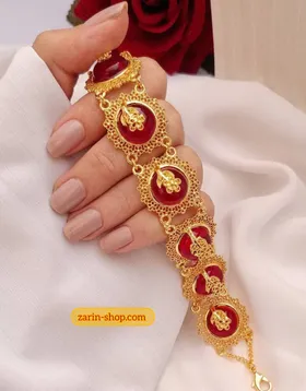دستبند زنانه مجلسی طرح طلا