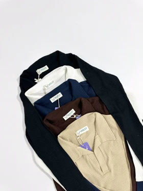 کراپ آستین بلند یقه شکاری