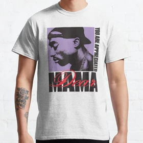 تیشرت لانگ 2PAC طرح Mama Appreciated Classic T-Shirt کد 190016