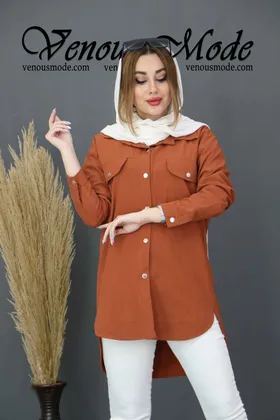 مانتو لینن جلو دکمه