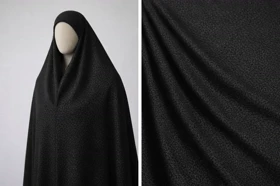 پارچه چادر مشکی طرح دار برند رولنس اصل کره ای کد 115