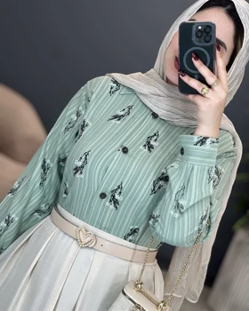 شومیز مانتویی گلایل