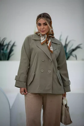 بارانی ترنج کت مایا جیب نقابدار