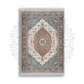 *جدید* فرشینه از جنس پارچه شانل مخمل ترک طرح فانتزی برند دفه کد 1806
