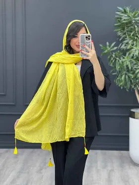 شال پلیسه طرح لوزی