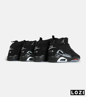 کفش کتانی ساق‌دار مردانه مشکی طوسی Nike air jordan 5 v02