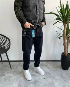 شلوار مام فیت ذغالی تیره JACK&JONES