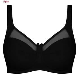 سوتین زنانه اما مدل نخی بالا شیشه ای مشکی کد 4928-4100