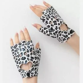 دستکش چرمی پلنگی قلبی