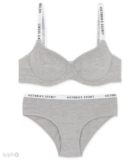 ست شورت و سوتین کاپ‌دار نخی فنردار Misa میسا کد 9025 طرح Victoria's Secret