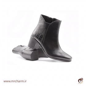 نیم بوت بغل زیپ تمام چرم mrc2111-39