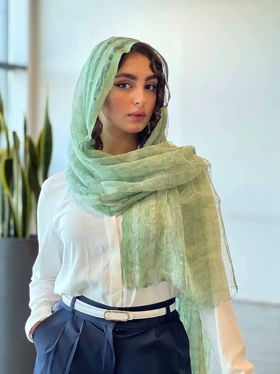 شال بهاره اسکای (سبز)