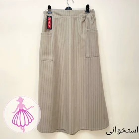 دامن فوتر دیپلمات بلند در رنگبندی متنوع(کد1423) (استخوانی)