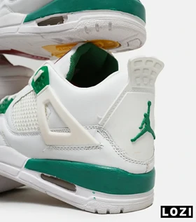 کتانی ساق‌دار مردانه سفید سبز Nike air jordan 4