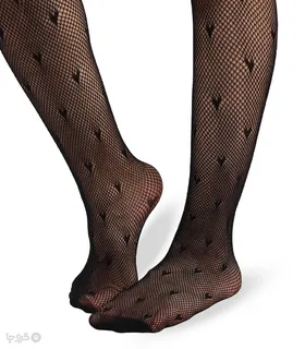 جوراب شلواری فیش نت کد 8520 طرح قلب