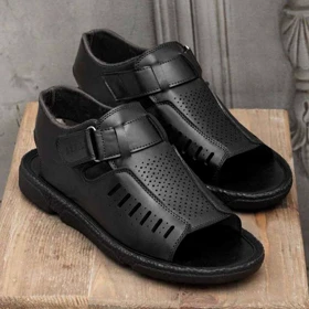 صندل جلوباز مردانه مشکی مدل Sany