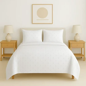 سرویس روتختی کاوری مینیمال طرح برجسته خال‌خالی