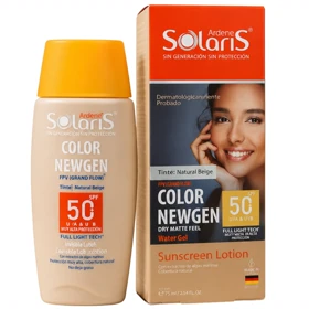 لوسیون ضد آفتاب رنگی آردن سولاریس مدل Color Newgen با SPF50 بژ طبیعی