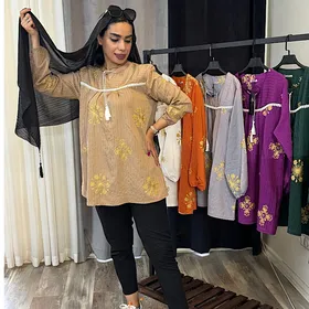 مانتو تونیکی سوزندوزی طرح سنتی