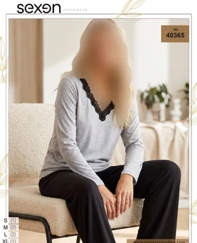بلوز و شلوار سایز نرمال زنانه sexen کد 40365