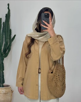 شومیز مانتویی کتان سپیده