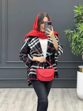 پالتو چهارخونه تک دکمه