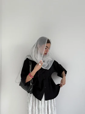 شومیز کرپ حبابی