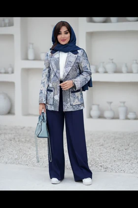 کت ژاکارد یقه انگلیسی cat