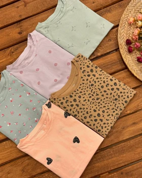 تی‌شرت آستین بلند نخ‌پنبه h&m
