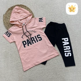 تیشرت ساپورت دخترانه پنبه مدل PARIS مناسب 2 تا 6 سال