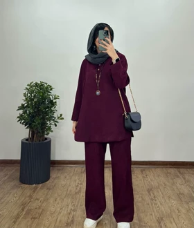 ست مانتو و شلوار مخمل دانا